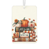 Gewoon een bookish meisje die van Herfst houdt Luchtverfrisser (Achterkant)