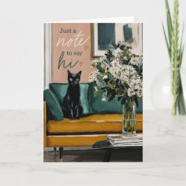 Gewoon een briefje om hallo te zeggen | Cozy Cat Kaart