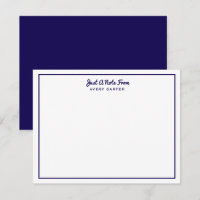 Gewoon een briefje van donkerblauwe rand notitieka
