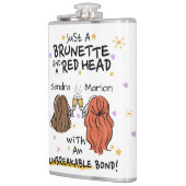 "Gewoon een brunette en een rode kop" Custom Flask Heupfles (Links)