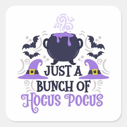 Gewoon een Bunch van Hocus Pocus Vierkante Sticker (Voorkant)