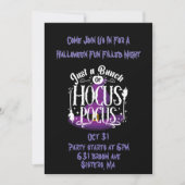 Gewoon een bundel Hocus Pocus Halloween uitnodigin Kaart (Voorkant)