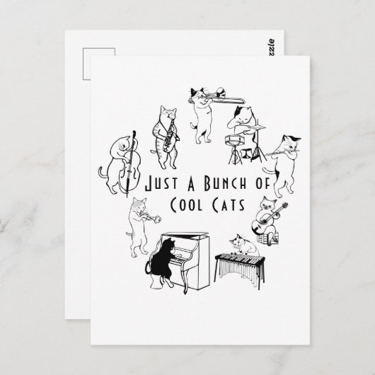 Gewoon een bundel koude katten briefkaart (Voorkant / Achterkant)