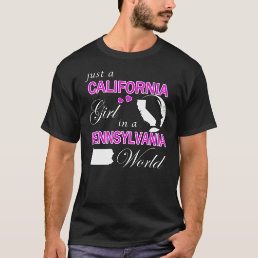 Gewoon een Californische meid in een Pennsylvania  T-shirt (Voorkant)
