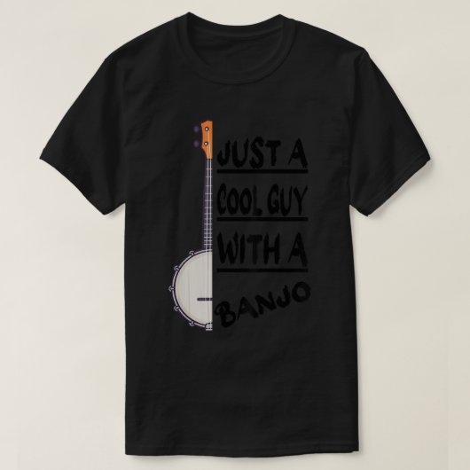 Gewoon een coole vent met een banjo, Bluegrass Ban T-shirt (Design voorkant)