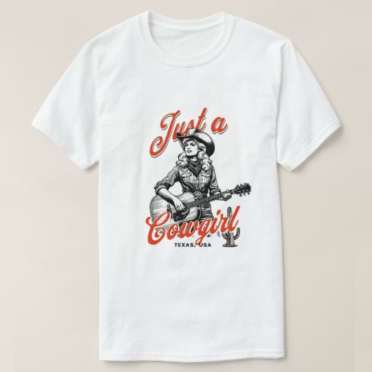 Gewoon een cowgirl t-shirt (Design voorkant)