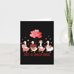 Gewoon Een Cute Gans Grappige Valentijn T-shirt Vo Kaart