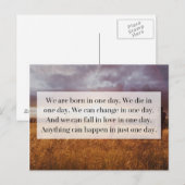 Gewoon één-daagse prijsopgave briefkaart (Voorkant / Achterkant)