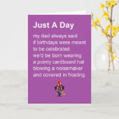 Gewoon een dag een grappig, gelukkig verjaardagsge kaart (Gele Bloem)