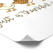 Gewoon een dankbare gans Funny Goose kalkoen Thank Poster (Hoek)