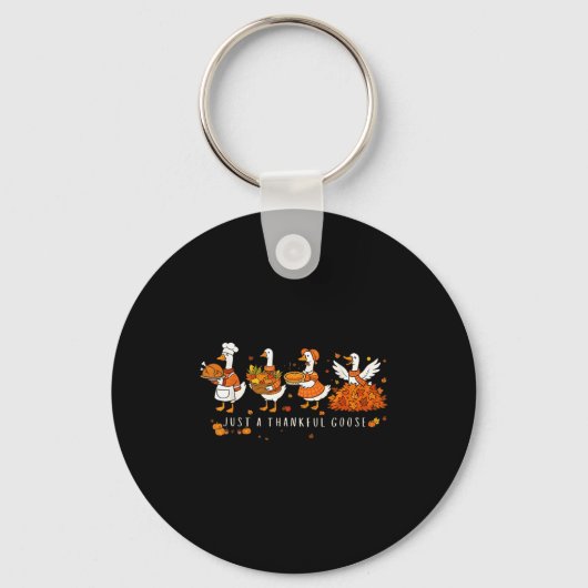 Gewoon een dankbare gans Funny Grappige gans thank Sleutelhanger (Voorkant)