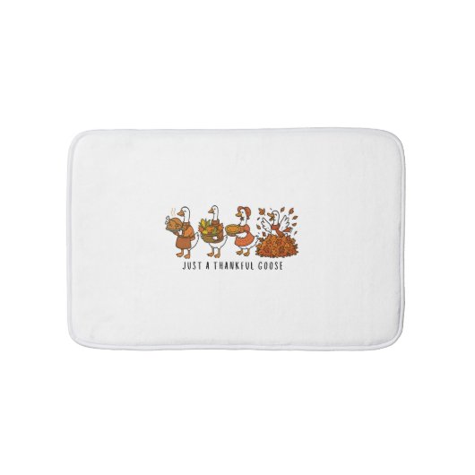 Gewoon een dankbare gans Happy Thanksgiving Badmat (Voorkant)