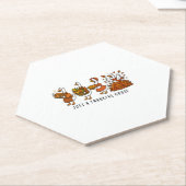 Gewoon een dankbare gans Happy Thanksgiving Kartonnen Onderzetters (Schuin)