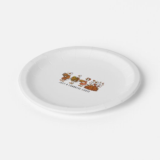 Gewoon een dankbare gans Happy Thanksgiving Papieren Bordje (Gekanteld)