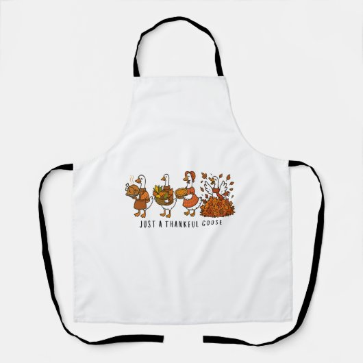 Gewoon een dankbare gans Happy Thanksgiving Schort (Voorkant)