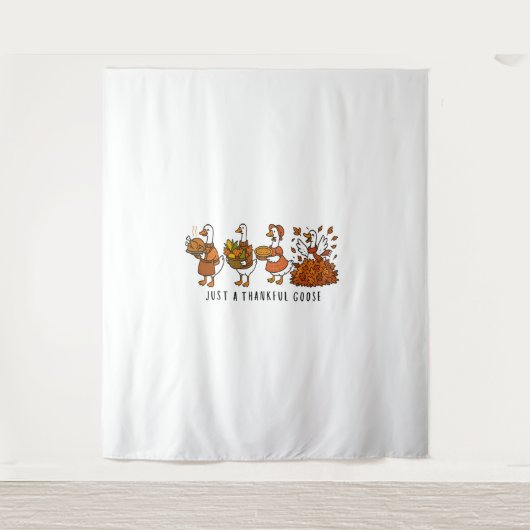 Gewoon een dankbare gans Happy Thanksgiving Wandkleed (Voorkant)