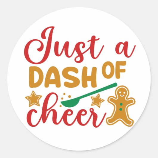 Gewoon een Dash van Cheer Ronde Sticker (Voorkant)