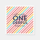 Gewoon een-derful 1e verjaardag servetten | Rainbo (Voorkant)