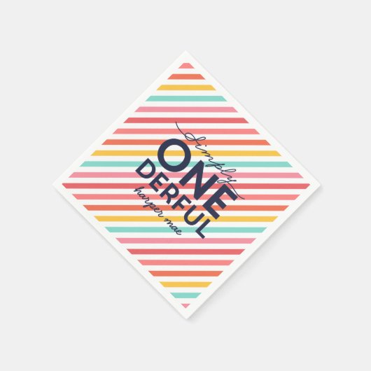 Gewoon een-derful 1e verjaardag servetten | Rainbo (Hoek)