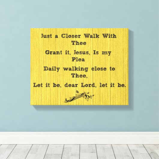 Gewoon een dichtere loopje met de Hymn Canvas Afdruk (Insitu (Houten vloer))