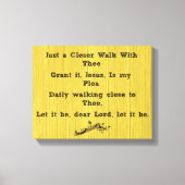 Gewoon een dichtere loopje met de Hymn Canvas Afdruk (Voorkant)