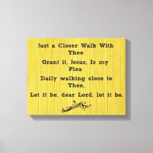 Gewoon een dichtere loopje met de Hymn Canvas Afdruk (Voorkant)