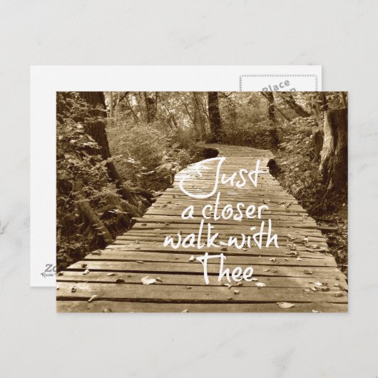 Gewoon een Dichtere Wandeling met Thee Briefkaart (Voorkant / Achterkant)