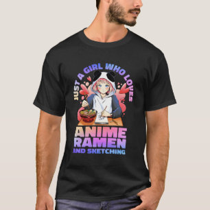 Gewoon een die houdt van anime Ra en schetsen Japa T-shirt