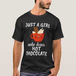 Gewoon een die houdt van warme chocolademelk t-shirt