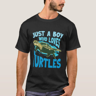 Gewoon een die houdt van Zee schildpadden oceaan d T-shirt