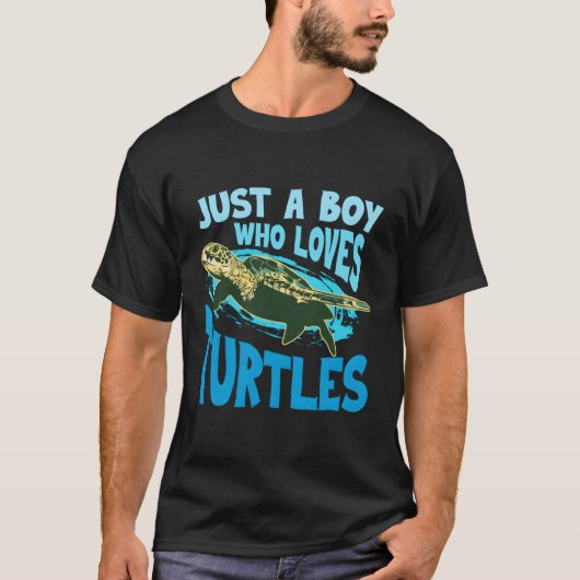 Gewoon een die houdt van Zee schildpadden oceaan d T-shirt (Voorkant)
