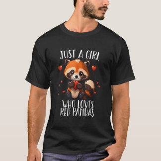 Gewoon een die rode panda's liefheeft t-shirt