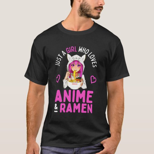 Gewoon een die van anime en Ra Bowl Japans houdt T-shirt (Voorkant)