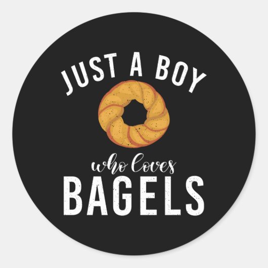 Gewoon een die van Bagels Bagel houdt Ronde Sticker (Voorkant)