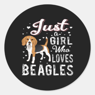 Gewoon een die van Beagles houdt Ronde Sticker