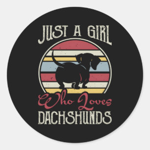 Gewoon een die van Dachshunds Dackel Teckel houdt Ronde Sticker