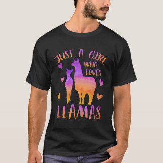 Gewoon een die van lama's houdt t-shirt