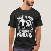 Gewoon een die van panda's houdt t-shirt (Voorkant)