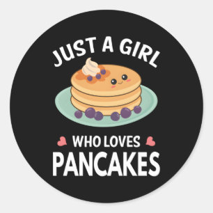 Gewoon een die van pannenkoeken houdt ronde sticker