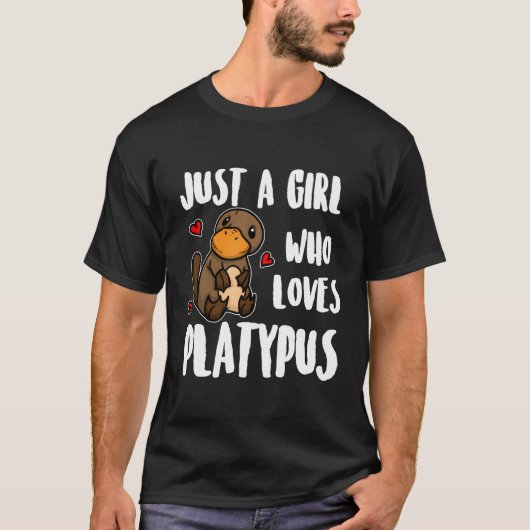 Gewoon een die van vogelbekdier houdt t-shirt (Voorkant)