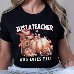 Gewoon een docent die houdt van Herfst Coquette T- T-shirt