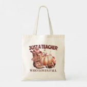 Gewoon een docent die houdt van Herfst Coquette We Tote Bag (Achterkant)