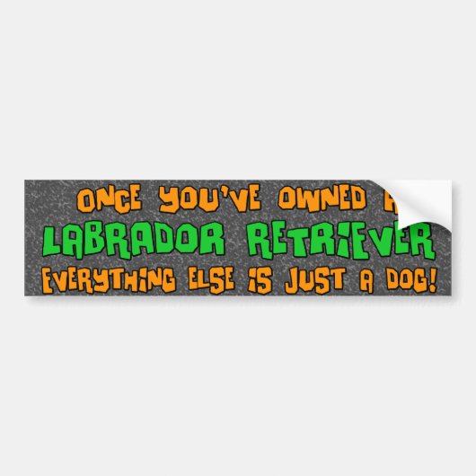 Gewoon een Dog Labrador Retriever Bumpersticker (Voorkant)