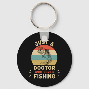 Gewoon een dokter die van vissen houdt T-shirt Gra Sleutelhanger