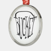 Gewoon een druppel in een emmer metalen ornament (Links)