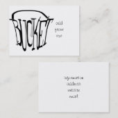 Gewoon een druppel in een emmer visitekaartje (Voorkant / Achterkant)