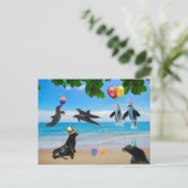 Gewoon een echt domme verjaardagskaart met zeeleve briefkaart (Staand voorkant)