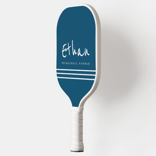 Gewoon een Eenvoudige Blauwe Pickleball Paddle met (Links)
