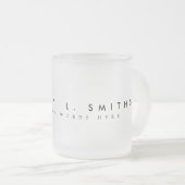 Gewoon een eenvoudige (met naam) matglas koffiemok (Voorkant rechts)