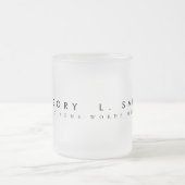 Gewoon een eenvoudige (met naam) matglas koffiemok (Center)